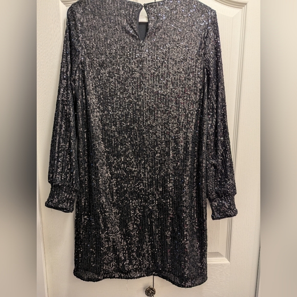 H&M Long-Sleeved Sequin Shift Dress - Picture 3 of 4